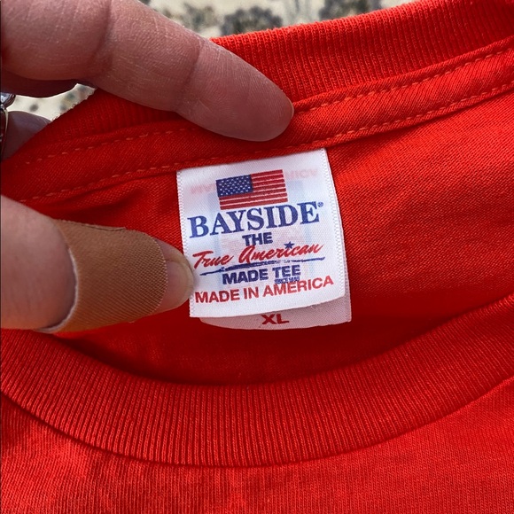 NWOT Mens XL Orange Neon Abe Lincoln in Shades Print T-Shirt - Picture 3 of 6